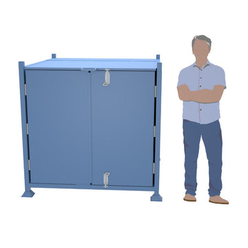 Large lockable box for euro pallet